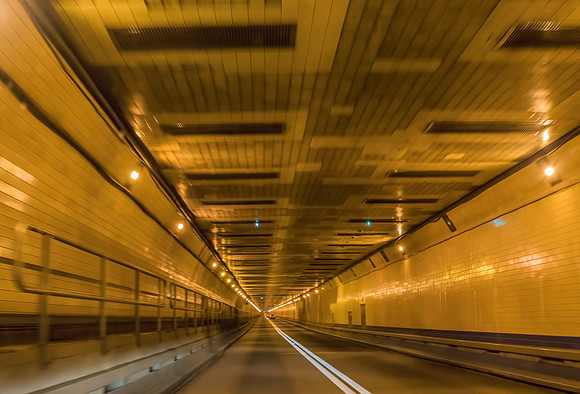 Inside Lincoln Tunnel