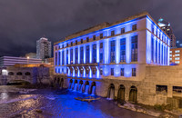 Rochester Public Library At Night