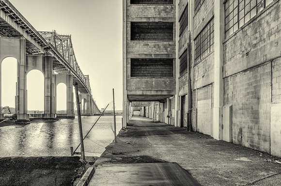 Goethals Bridge & Abandoned Warehouse, Elizabeth, NJ