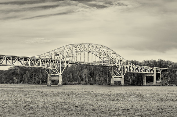 Hatem Bridge #1 B&W, Havre De Grace, MD