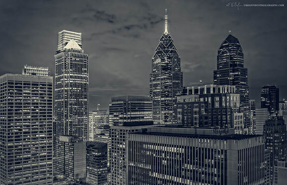 On the Rittenhouse Roof B&W, Philadelphia, PA
