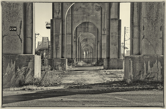Under The OuterBridge B&W, Perth Amboy, NJ