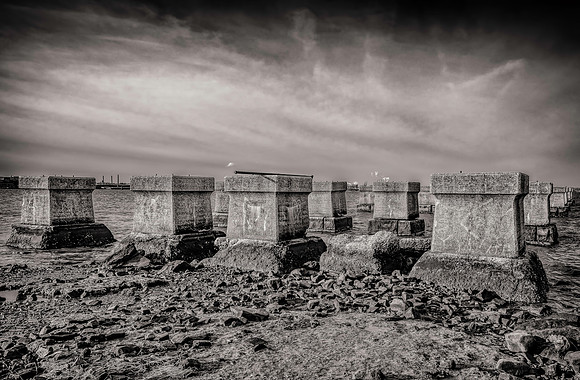 Old Newark Bay Bridge Remnants