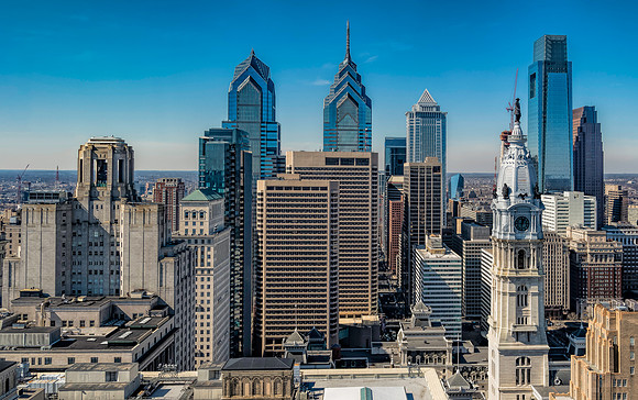 Phillie Skyline from PSFS 33rd Floor-3