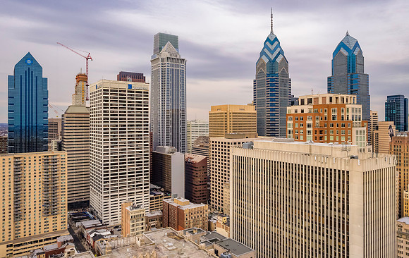 Phillie Skyline from Rittenhouse Hotel Roof-3