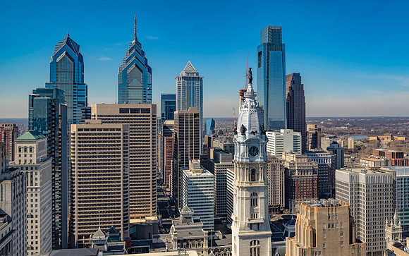 Phillie Skyline from PSFS 33rd Floor