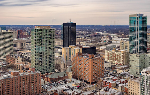 Phillie Skyline from Rittenhouse Hotel Roof-2