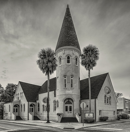 Ancient Baptist Church St Augustine B&W