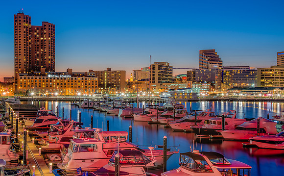 Baltimore Inner Harbor Marina @ Sunset