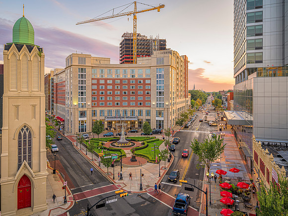 Heldrich Plaza at Dusk 2019