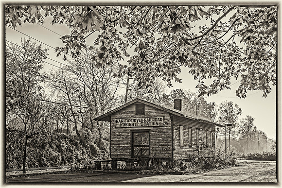 Raritan River Railroad Freight Station Fall 2012 #2 B&W_2x3