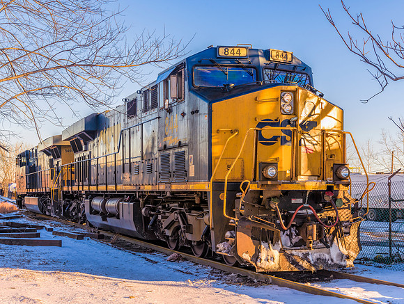 CSX 844 at Kearny_12x18